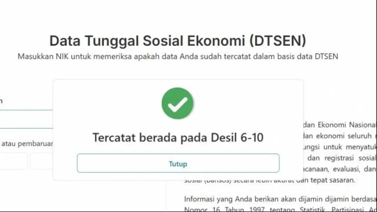 Cara Cek Desil 1 Sampai 10 Lewat Google