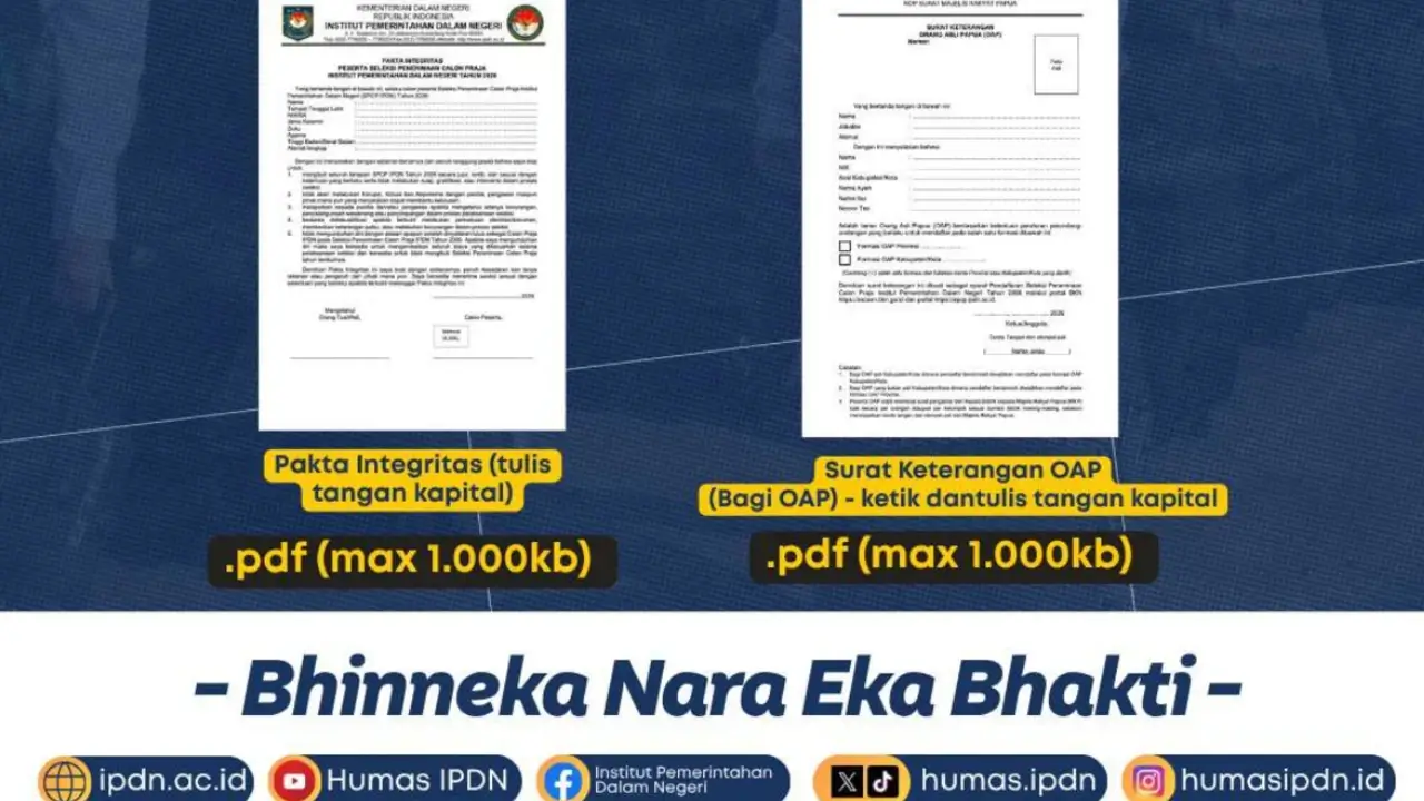 Pakta Integritas IPDN Diketik atau Tulis Tangan
