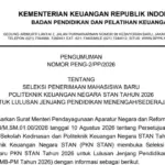 PDF Pengumuman Pendaftaran PKN STAN 2026: Cek Kuota dan Jadwal